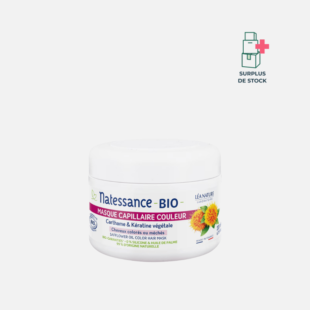 Masque couleur - Carthame Bio et Kératine végétale Soin Capillaire NATESSENCE 200 ml 