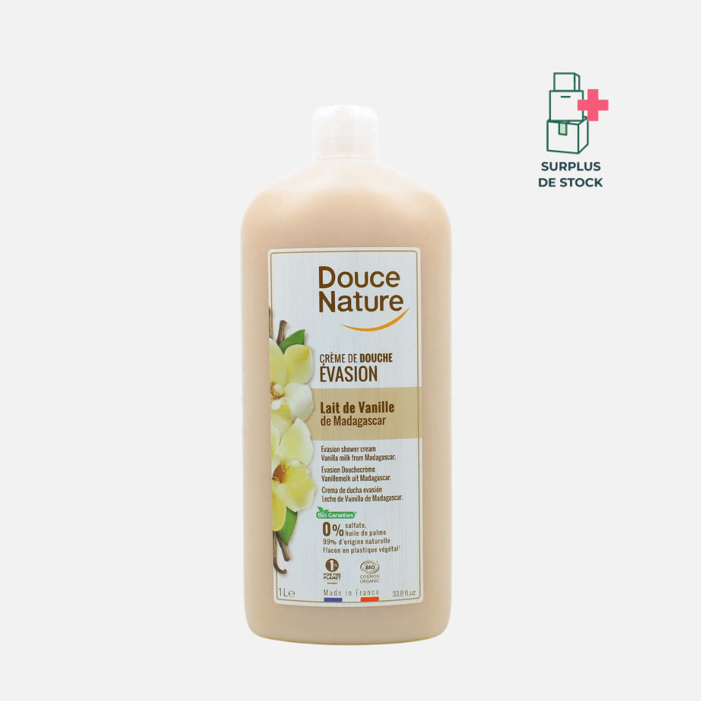 Crème de douche Evasion à la vanille Cosmébio - DOUCE NATURE Soin Corps NATESSENCE 1L 