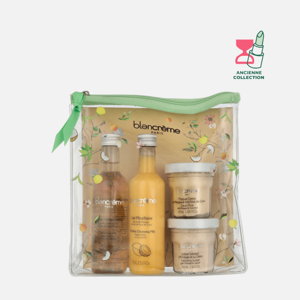 Trousse transparente Hydratation Soin Corps BLANCRÈME Trousse 4 produits hydratants 