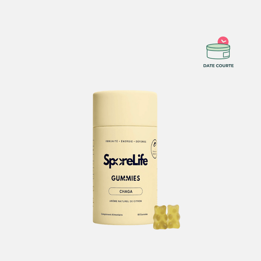 Gummies au Chaga - Immunité, énergie, peau Complément Alimentaire Sporelife DDM 02/08/2026. 
