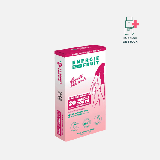 BANDES DE CIRE FROIDE VEGAN - 10 DOUBLES BANDES CORPS épilation ENERGIE FRUIT 10 doubles bandes de Cire 