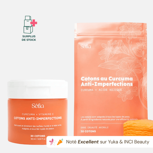 Cotons Anti-Imperfections Soin Visage Séfia Pot 30 cotons démaquillants 