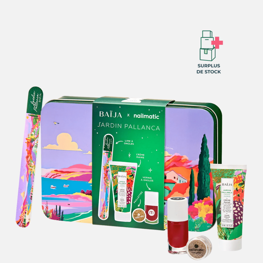 Coffret Nails & Glitter Party Jardin Pallanca - Vernis rouge bordeaux Soin Corps BAÏJA Coffret soin des mains & vernis Bordeaux 