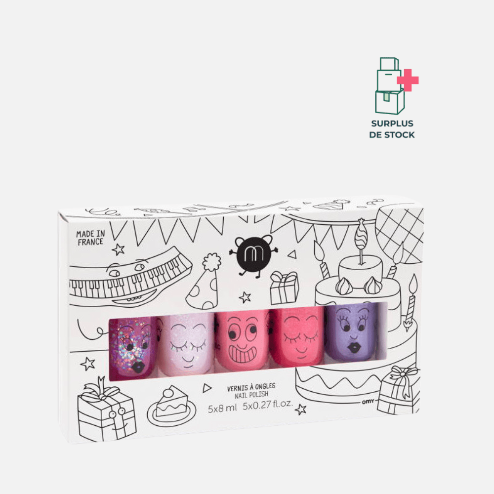 Coffret 5 vernis roses - Party Maquillage NAILMATIC Coffret 5 vernis à l'eau 