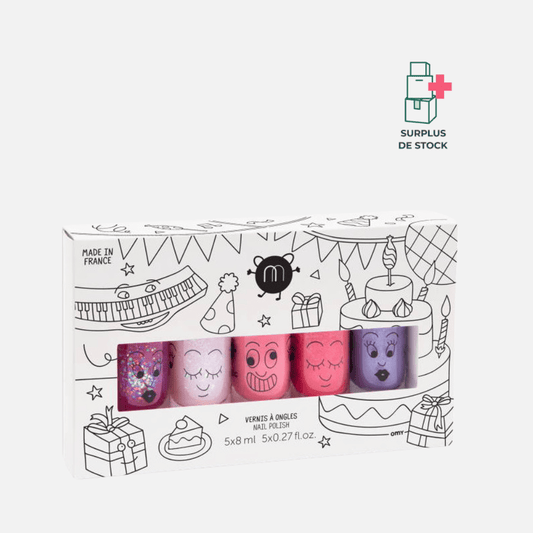 Coffret 5 vernis roses - Party Maquillage NAILMATIC Coffret 5 vernis à l'eau 