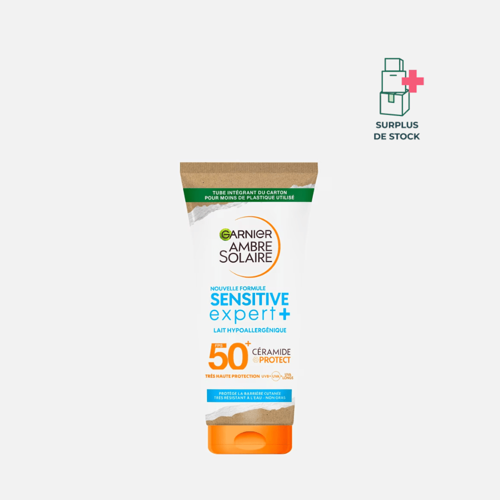 Ambre Solaire Lait solaire hypoallergénique FPS50+ Soin solaire Garnier 175 ml 