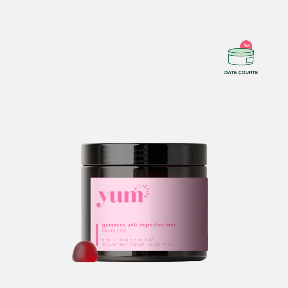 Gummies anti-imperfections Complément Alimentaire YUM HOLISTICS Cure 30 jours // DDM COURTE : 30 décembre 2026 