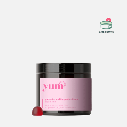 Gummies anti-imperfections Complément Alimentaire YUM HOLISTICS Cure 30 jours // DDM COURTE : 30 décembre 2026 
