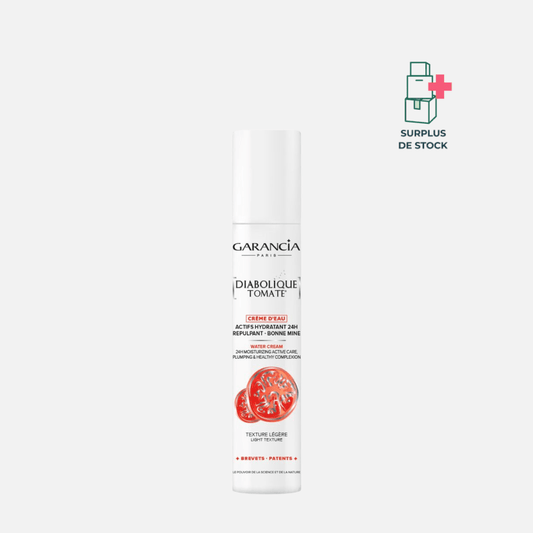 Diabolique Tomate - Crème d'eau Hydratante, Repulpante et Bonne Mine (Copie) Soin Visage GARANCIA Flacon-pompe 30 ml 