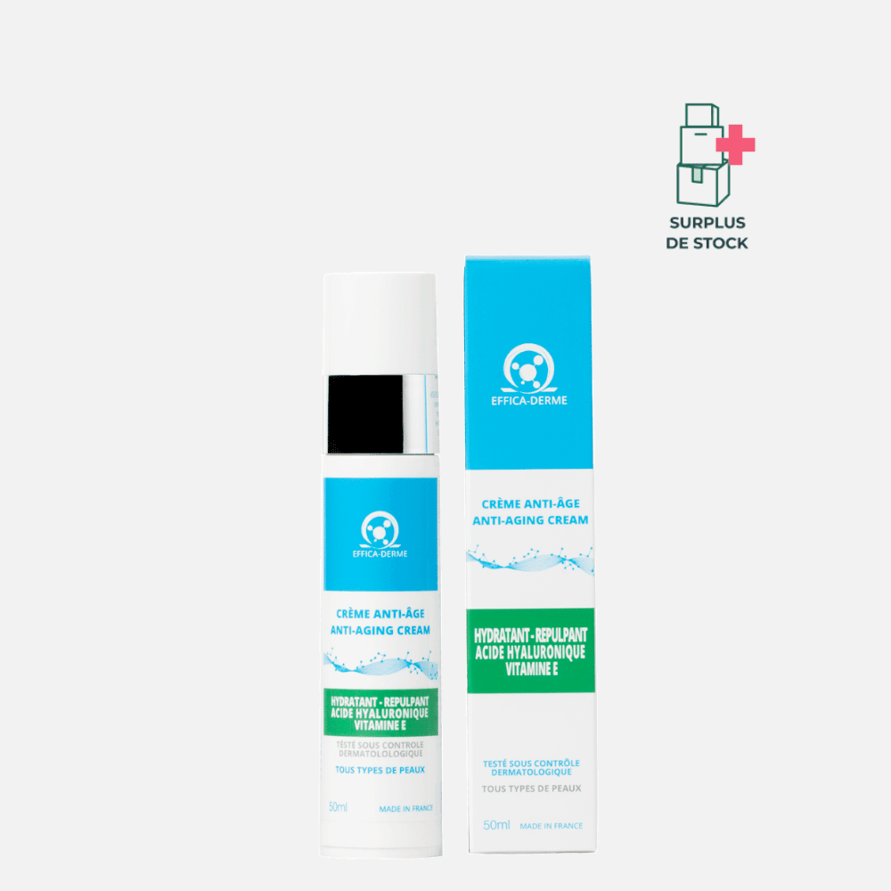 Crème Anti‑Âge Hydratante & Repulpante – Soin Jeunesse Intense Soin Visage Effica-Derme 50 ml 