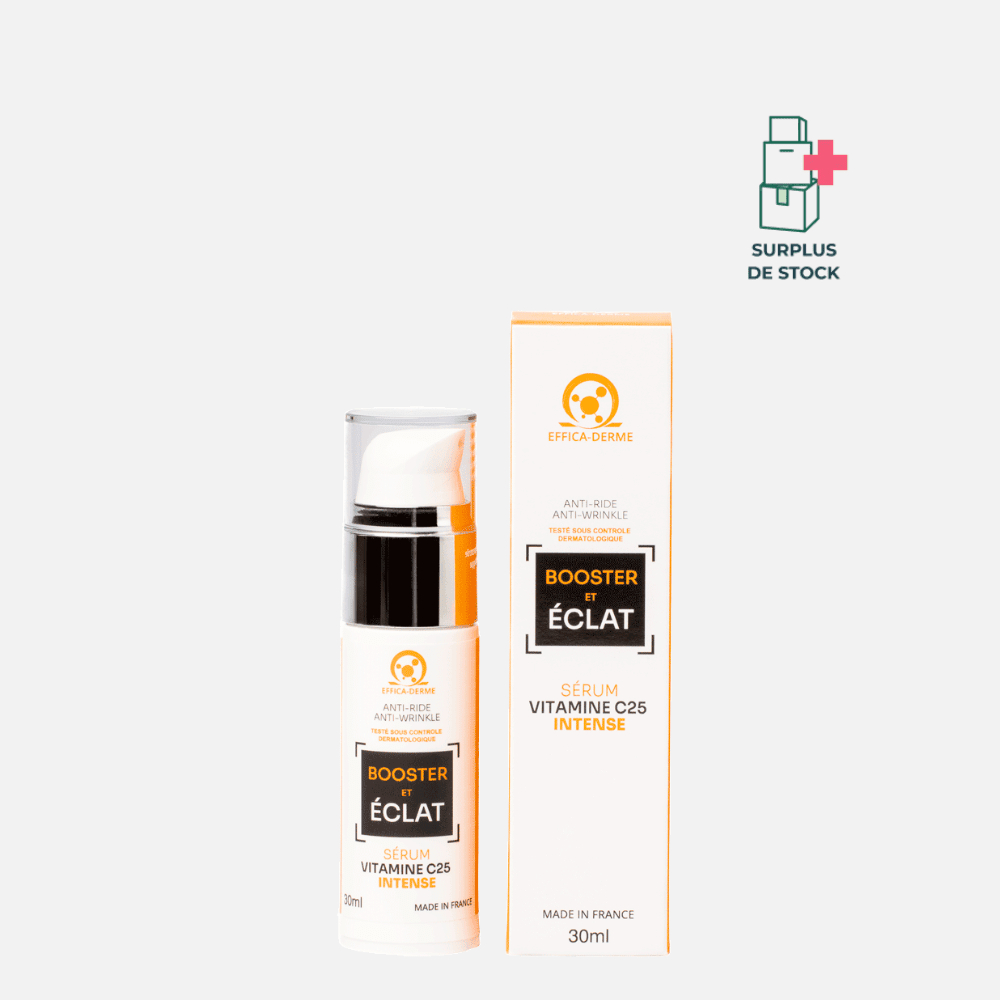 Sérum Cure à la vitamine C 25% : Révélation Jeunesse, Anti-Rides Soin Visage Effica-Derme Flacon-pompe 150 ml 