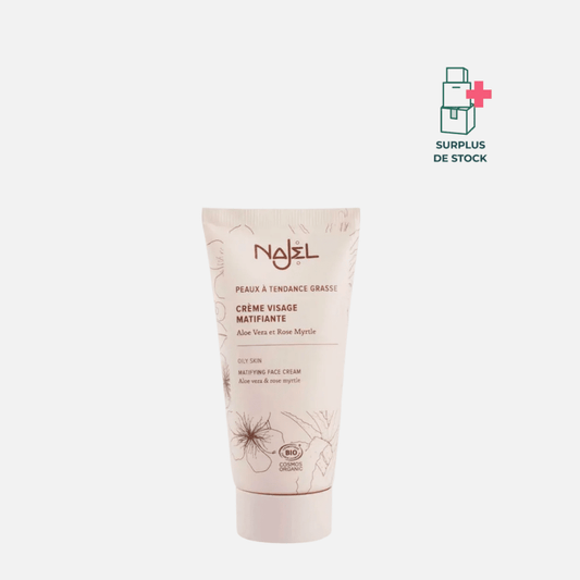 Crème visage matifiante Citron et Aloe Vera Soin Visage NAJEL Tube 50 ml 
