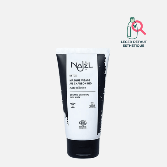 Masque Détox Visage au charbon Bio Soin Visage NAJEL Tube 75 ml 