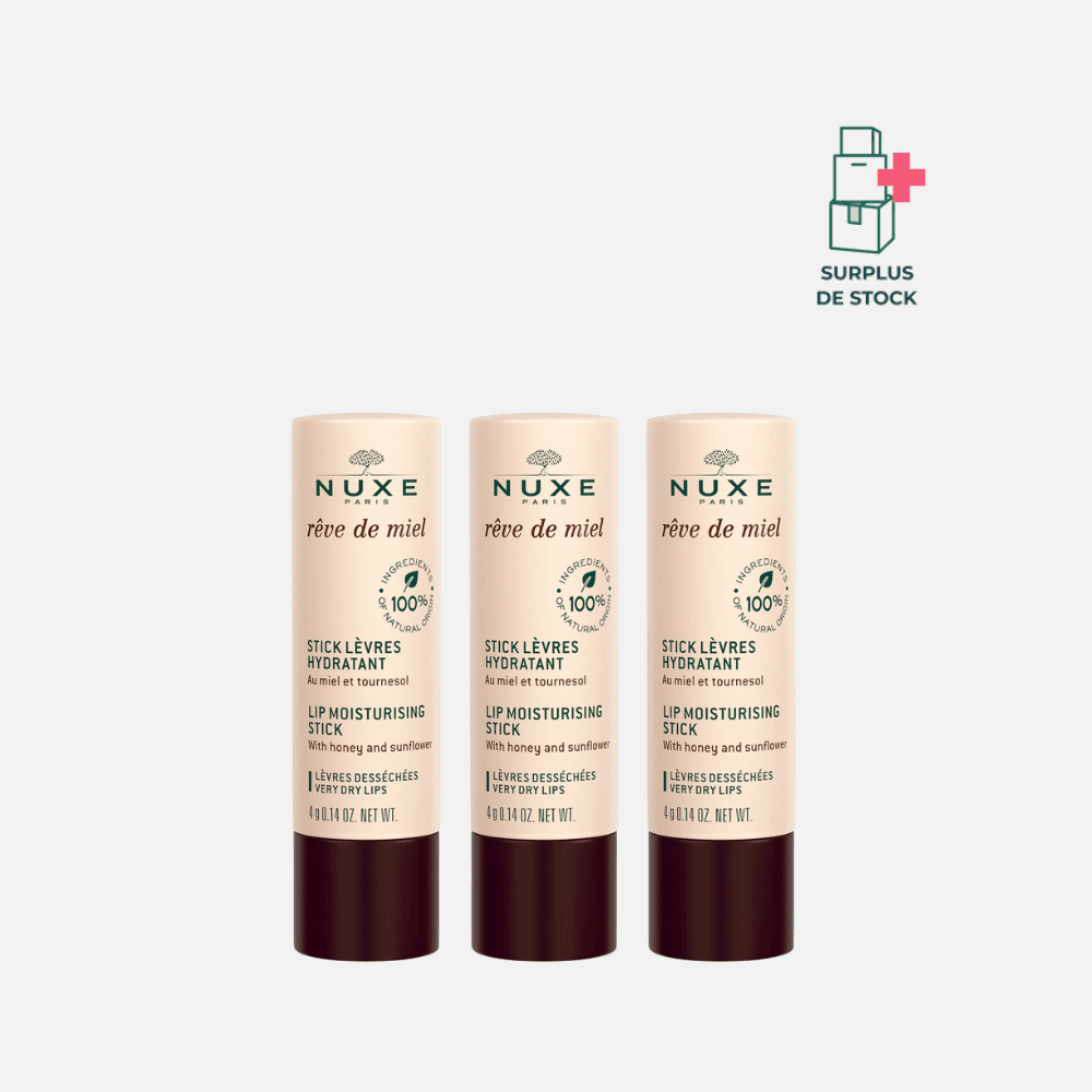 RÊVE DE MIEL Stick à Lèvres Soin Visage NUXE 2 + 1 offert x 4 ml 