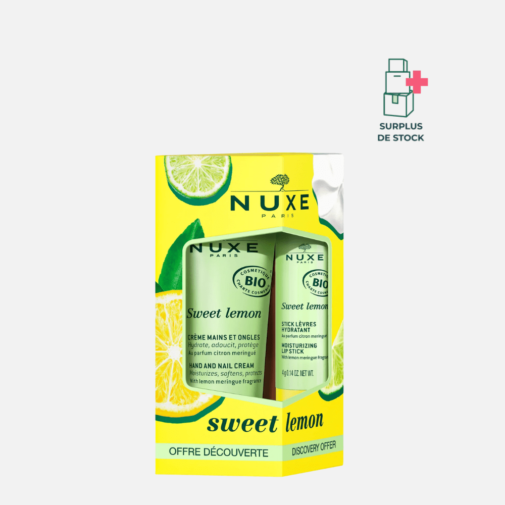 Duo gourmand mains et lèvres Sweet Lemon Soin Visage NUXE Kit découverte 30 ml + 4 g 