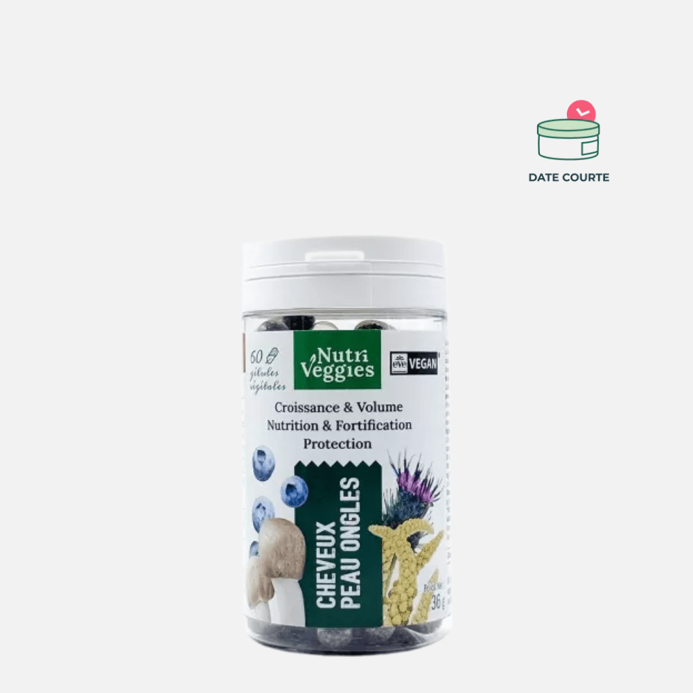 Cheveux - Peau - Ongles Complément Alimentaire NUTRIVEGGIES 60 gélules 