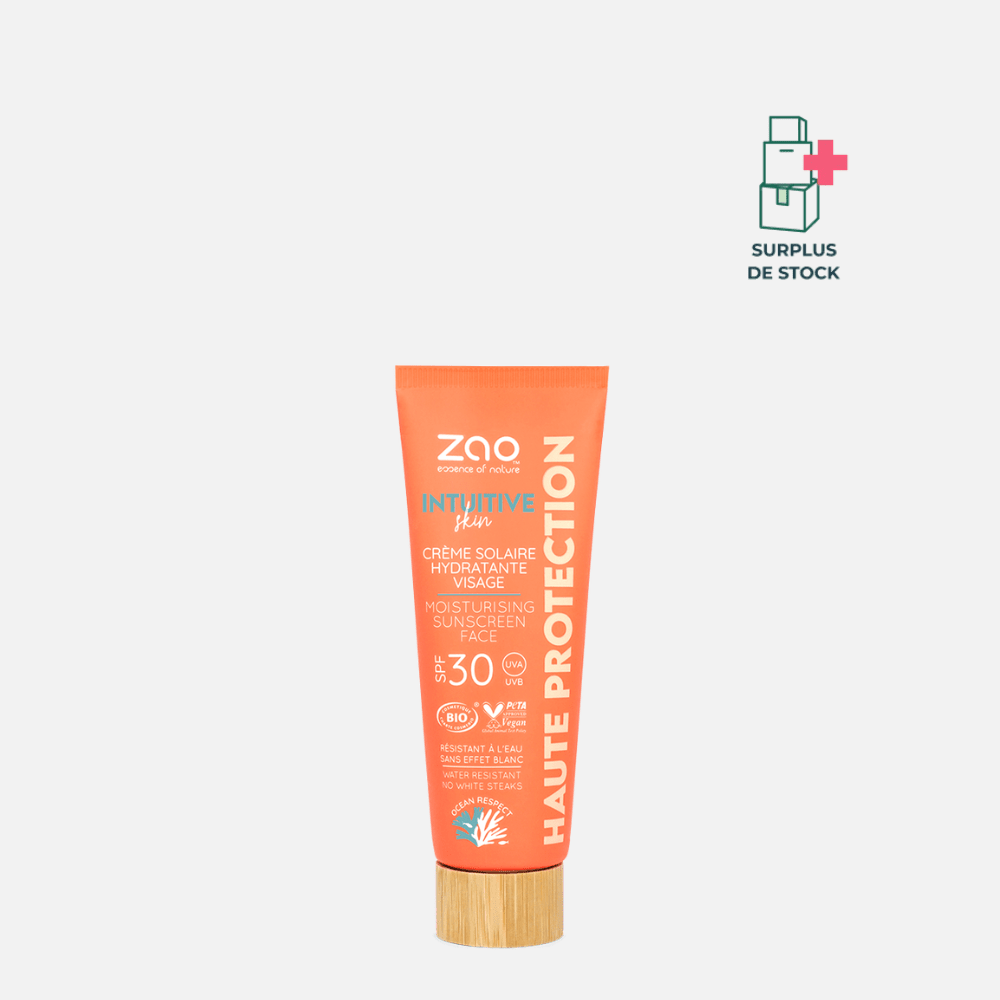 Crème Solaire hydratante visage - SPF30 Soin Visage ZAO MAKE UP Tube 50 ml 