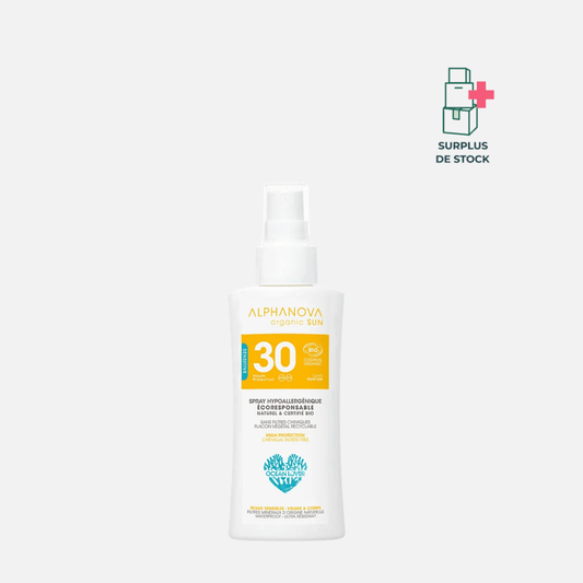 Organic Sun Spray Solaire SPF30 protection solaire ALPHANOVA 90 g 