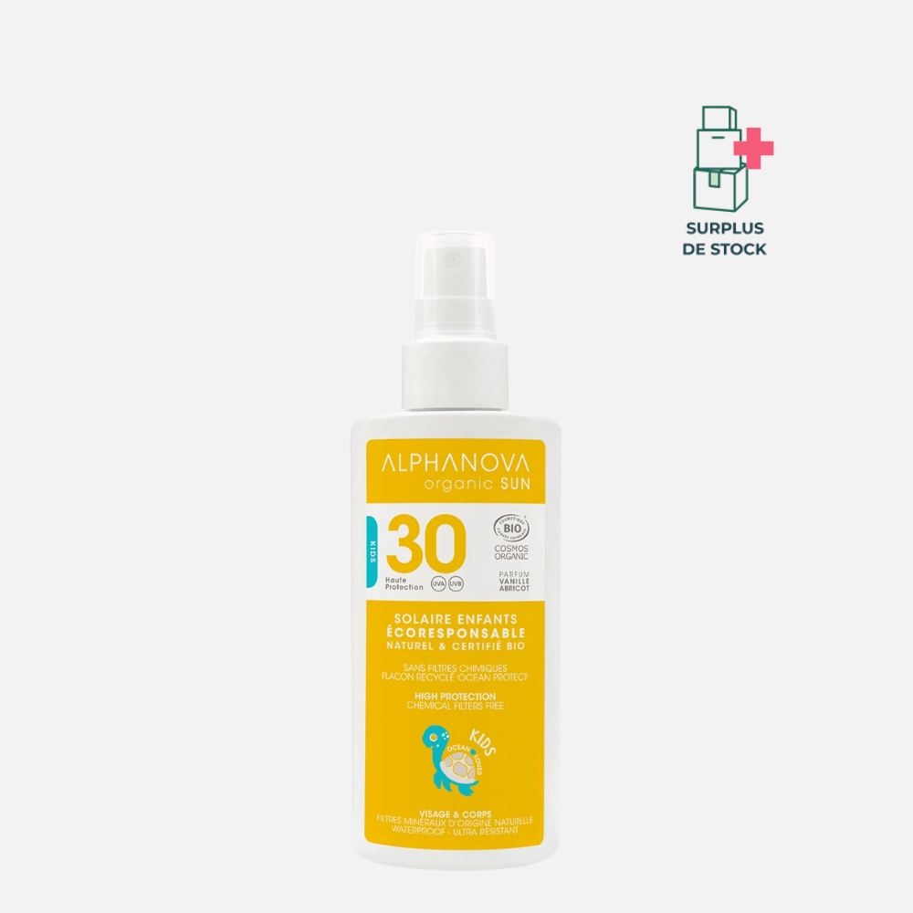 Crème solaire enfant certifiée bio SPF 30 protection solaire ALPHANOVA 125 g 