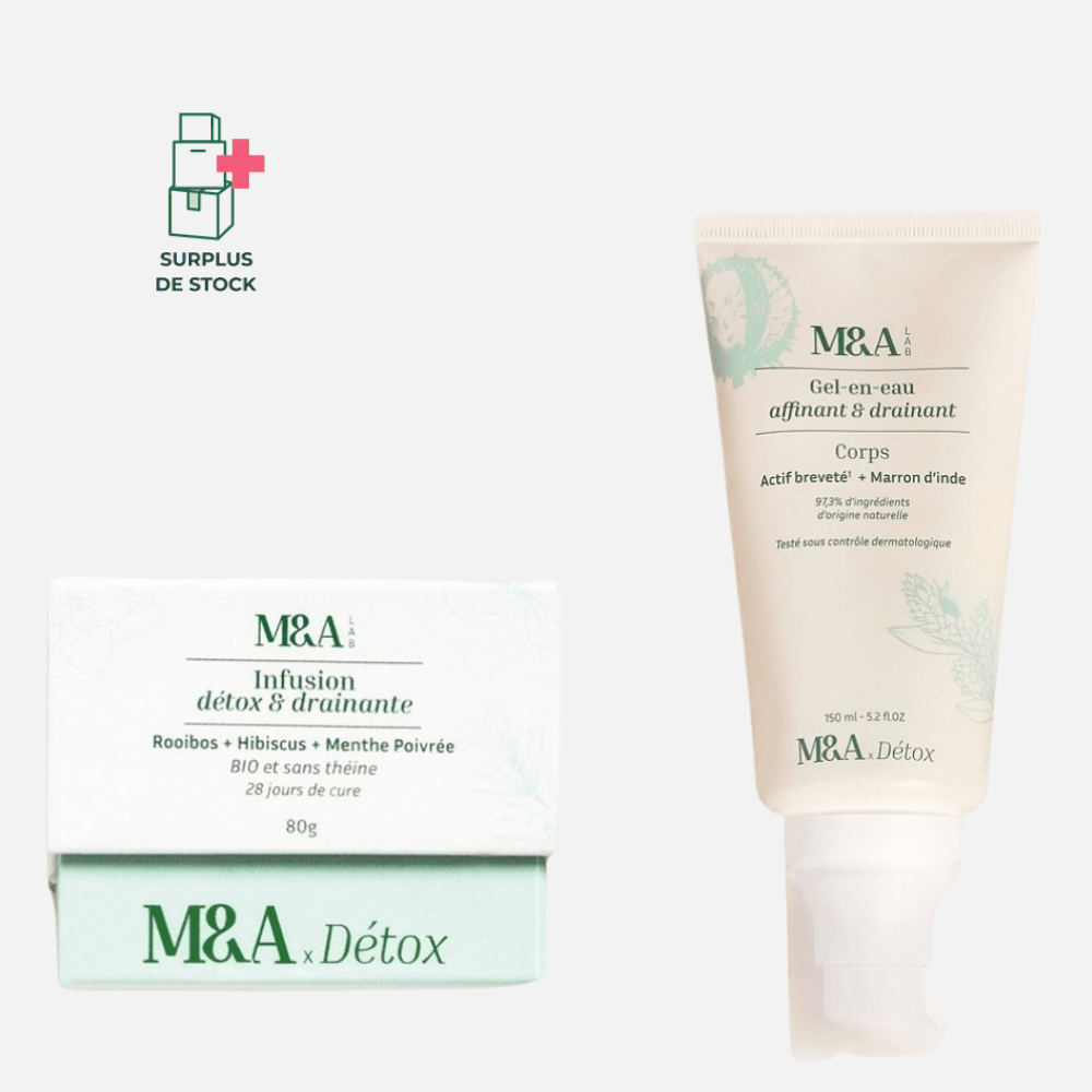Routine In & Out Détox Soin du corps M&A Lab Infusion 80 g & Gel-en-Eau 150 ml 