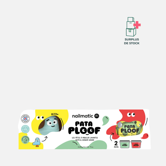 Coffret Pâtes à modeler lavantes verte et rouge avec Bloop Soin enfant NAILMATIC Coffret pour le bain 