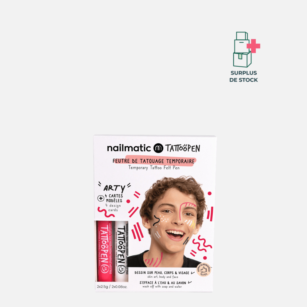 Coffret duo tattoopen Maquillage NAILMATIC Arty - Rouge et Blanc 