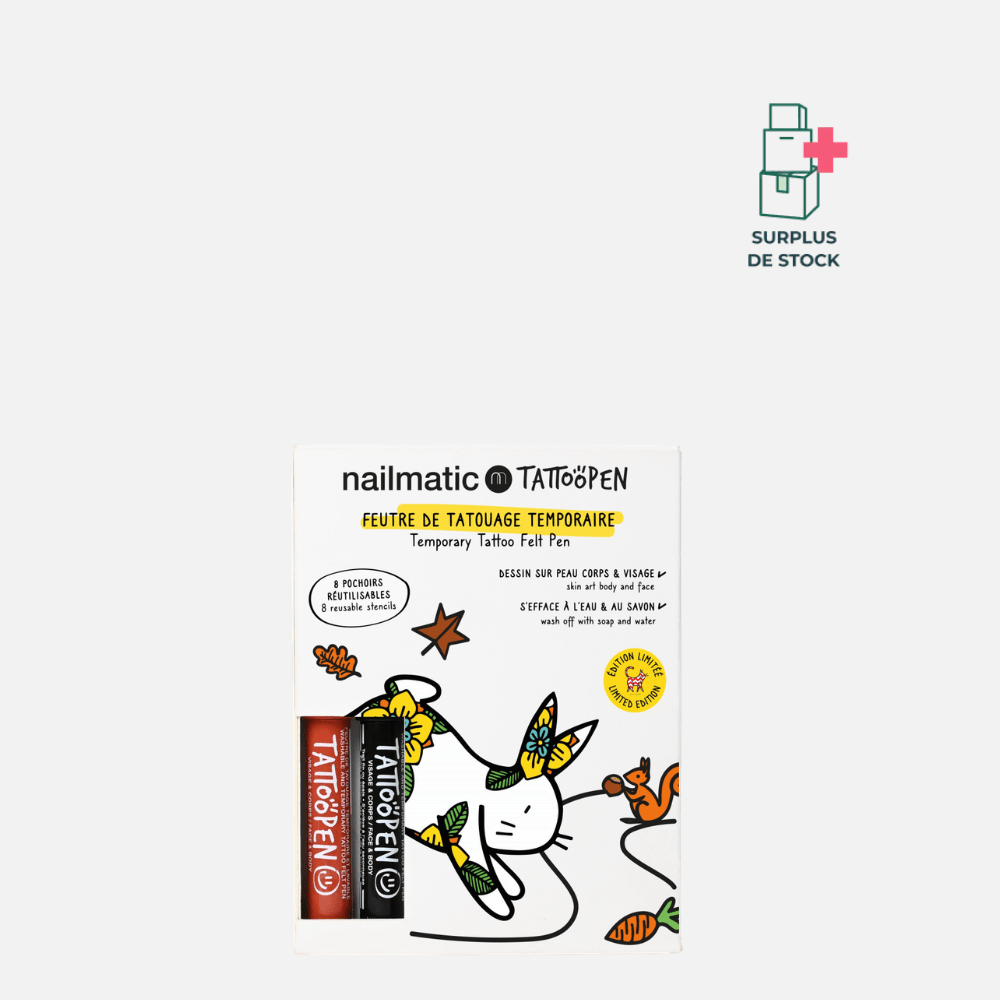 Coffret duo tattoopen Maquillage NAILMATIC Bunny - Marron et Noir 