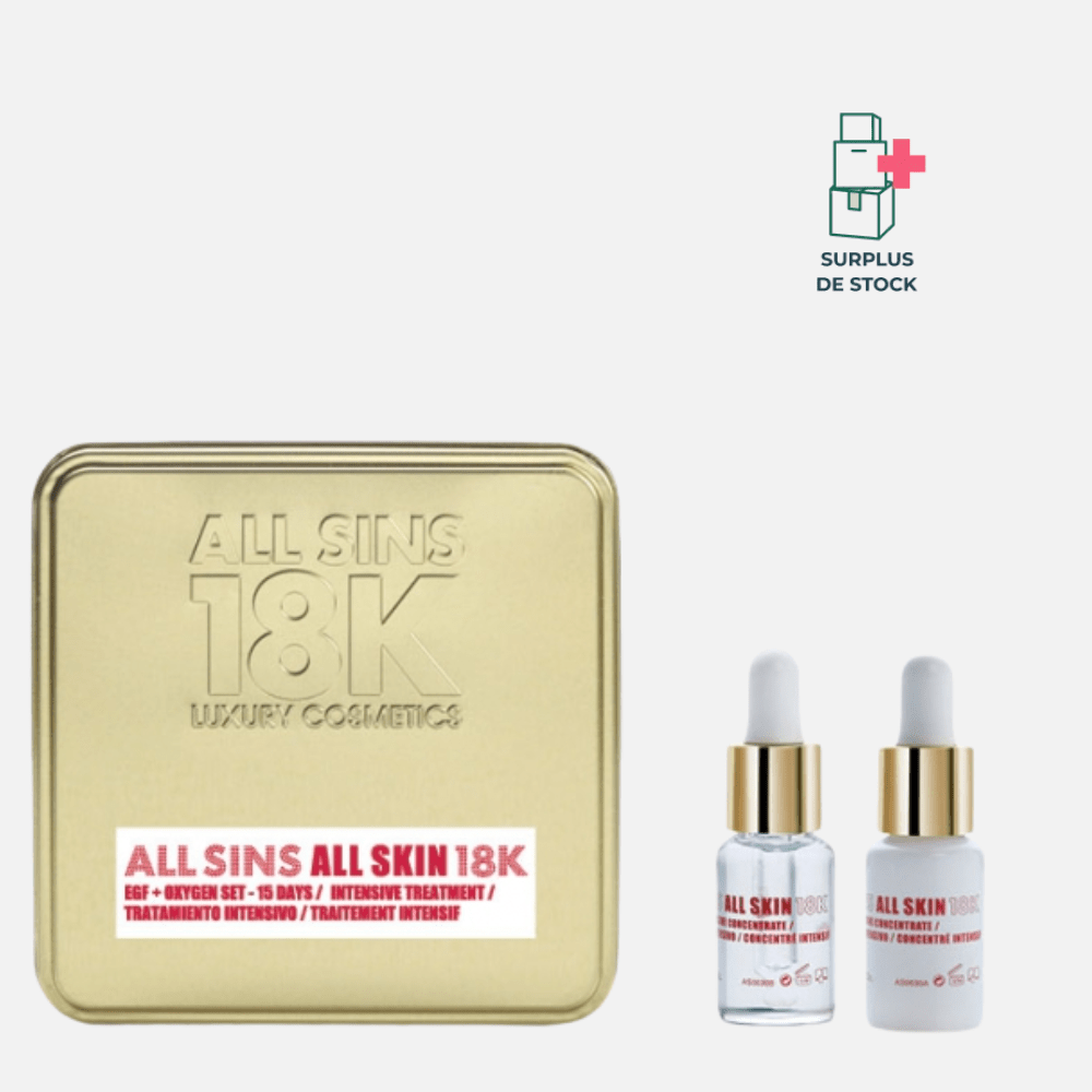 EGF & Oxygène - Cure 15 Jours Soin Visage ALL SINS 18K 2 x 15 ml 