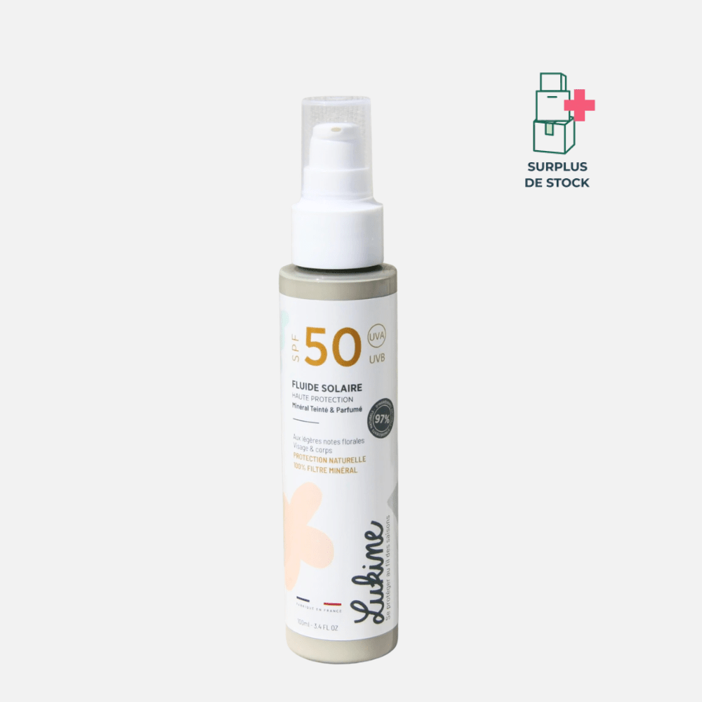 Fluide solaire minérale SPF50 Soin solaire lukine 100 ml 