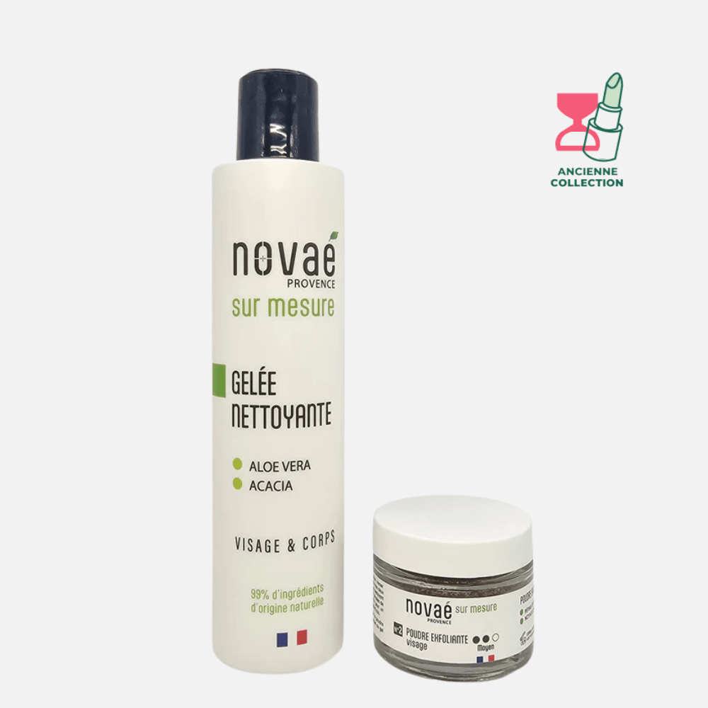 Duo Nettoyant & Exfoliant Visage Soin Visage Novaé Provence Pack 200 ml + 20 ml 