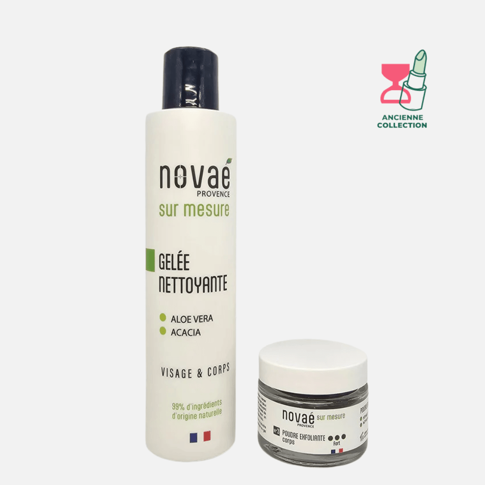 Duo Nettoyant & Exfoliant Corps Soin Corps Novaé Provence Pack 200 ml + 20 ml 