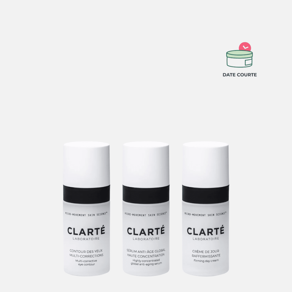 TRIO DE SOINS VISAGE Soin Anti-Âge Clarté Laboratoire Flacon 3 x 30 ml 