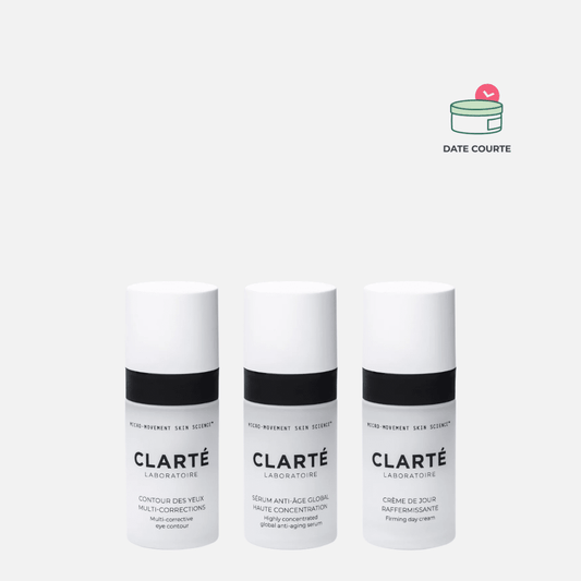 TRIO DE SOINS VISAGE Soin Anti-Âge Clarté Laboratoire Flacon 3 x 30 ml 