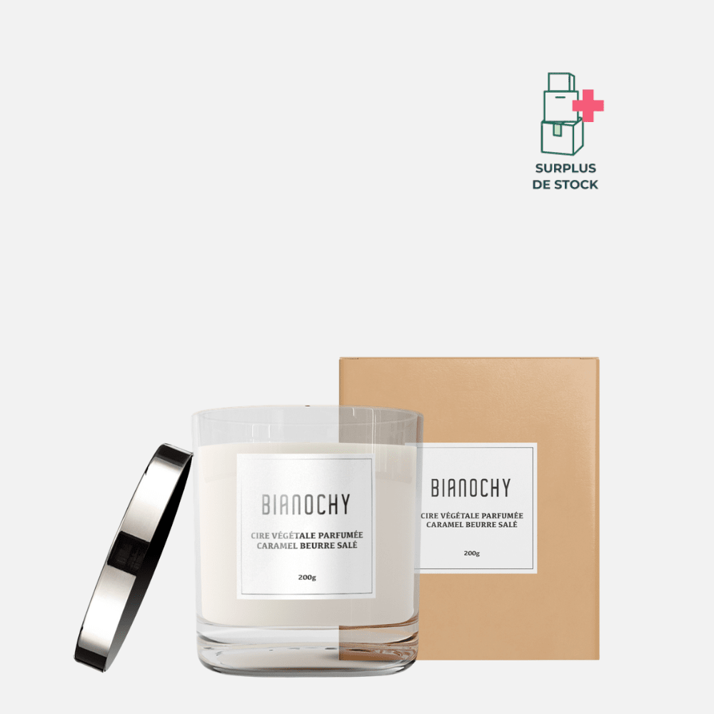 Bougie parfumée - Caramel Beurre Salé Bougie Parfumée BIANOCHY 200g • 45h 