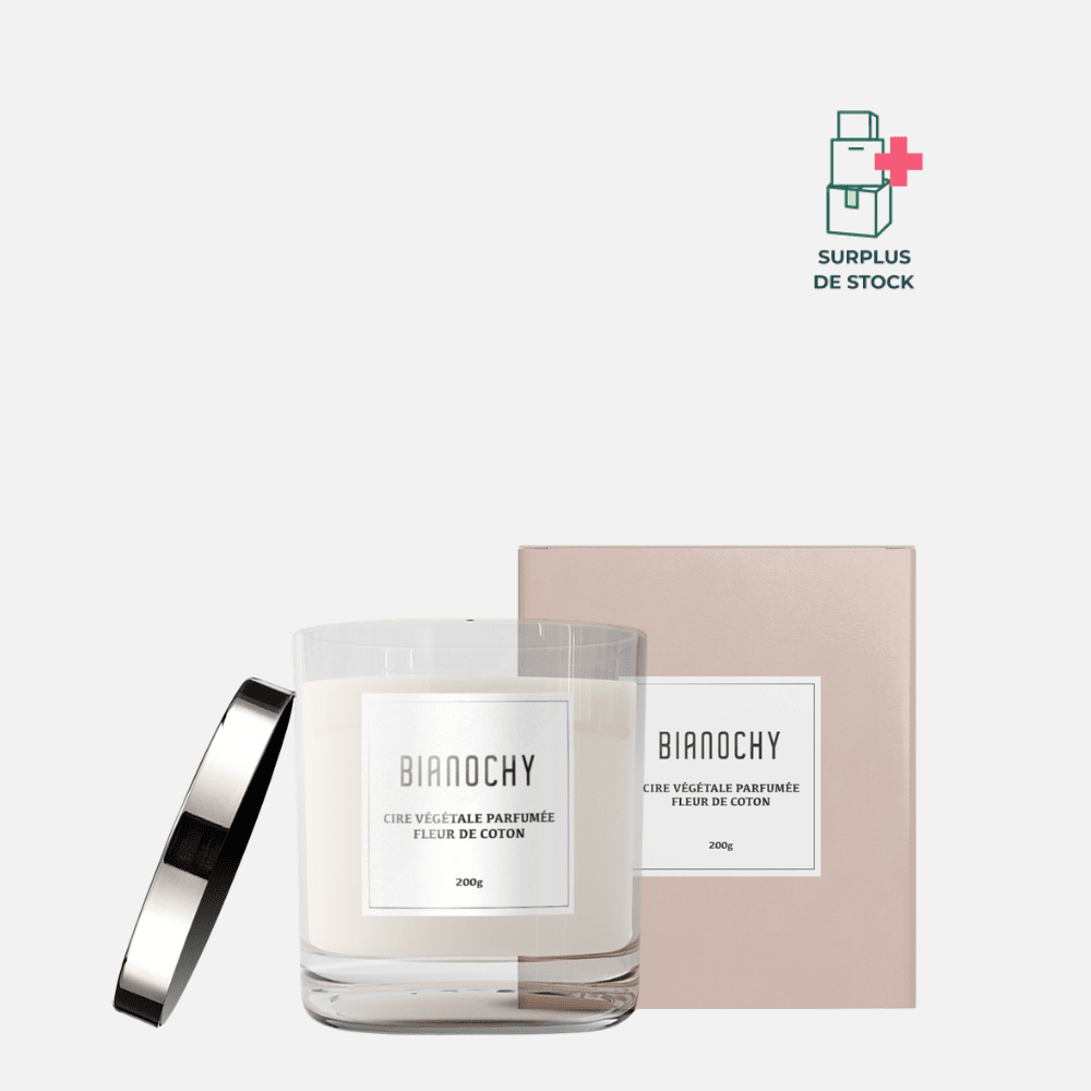 Bougie parfumée - Fleur de Coton Bougie Parfumée BIANOCHY 200g • 45h 