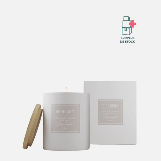 Bougie parfumée - Musc Blanc Bougie Parfumée BIANOCHY 200g • 45h 