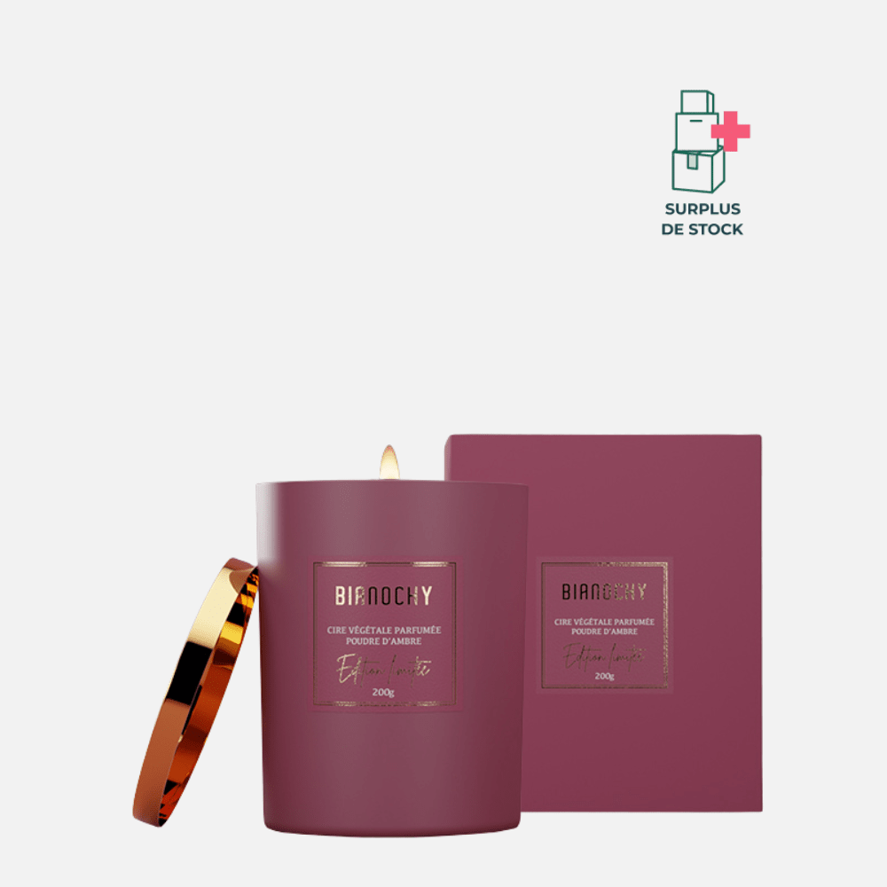 Bougie parfumée - Poudre d'Ambre Bougie Parfumée BIANOCHY 200g • 45h 