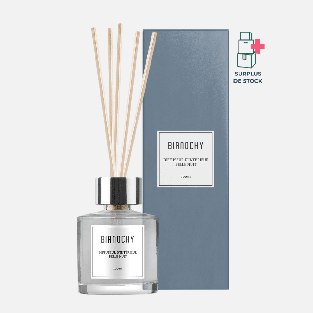 Diffuseur d'ambiance - Belle Nuit Diffuseur de Parfum BIANOCHY 100 ml • Batônnets en rotin 