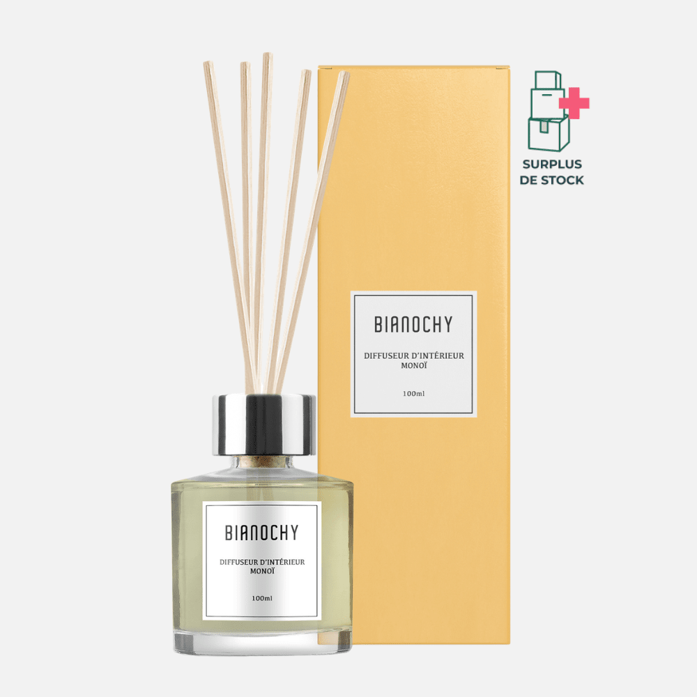 Diffuseur d'ambiance - Monoï Diffuseur de Parfum BIANOCHY 100 ml • Batônnets en rotin 