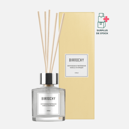 Diffuseur d'ambiance - Vanille d'Afrique Diffuseur de Parfum BIANOCHY 100 ml • Batônnets en rotin 