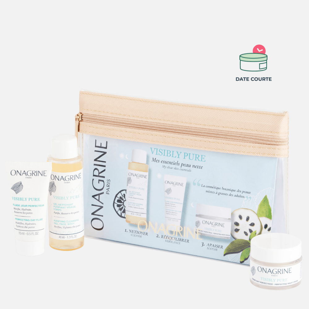 Visibly Pure Trousse Découverte Soin Hydratant Onagrine Paris 40 ml + 15 ml + 15 ml 