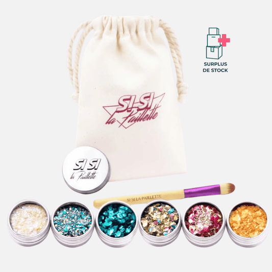Kit Pailleté Bestsellers Coffret Paillette Si Si La Paillette 6 × 5 ml + baume 10 g 