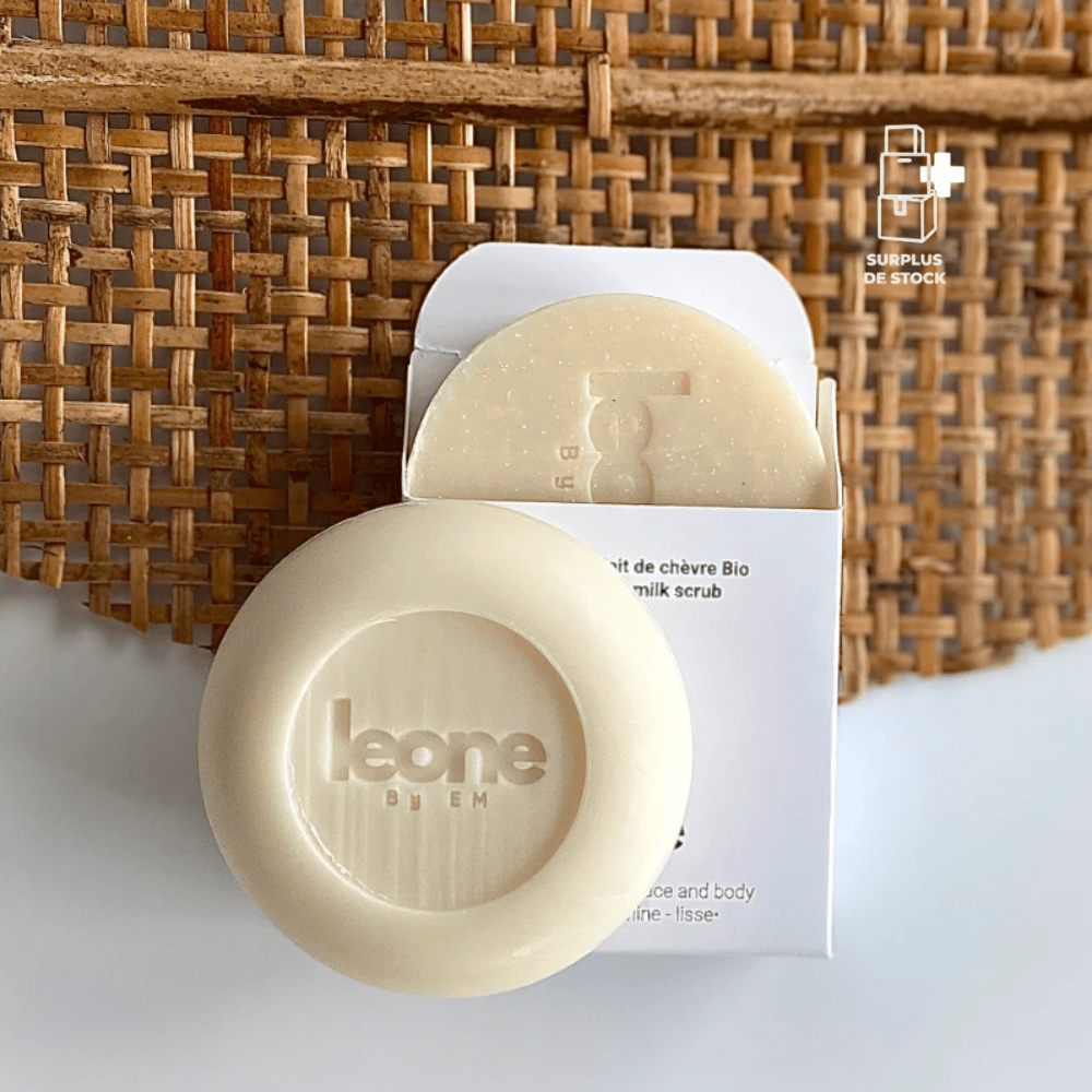 KIT - Savon et Exfoliant au lait de chèvre Bio hygiène leone by EM 100g & 65g 