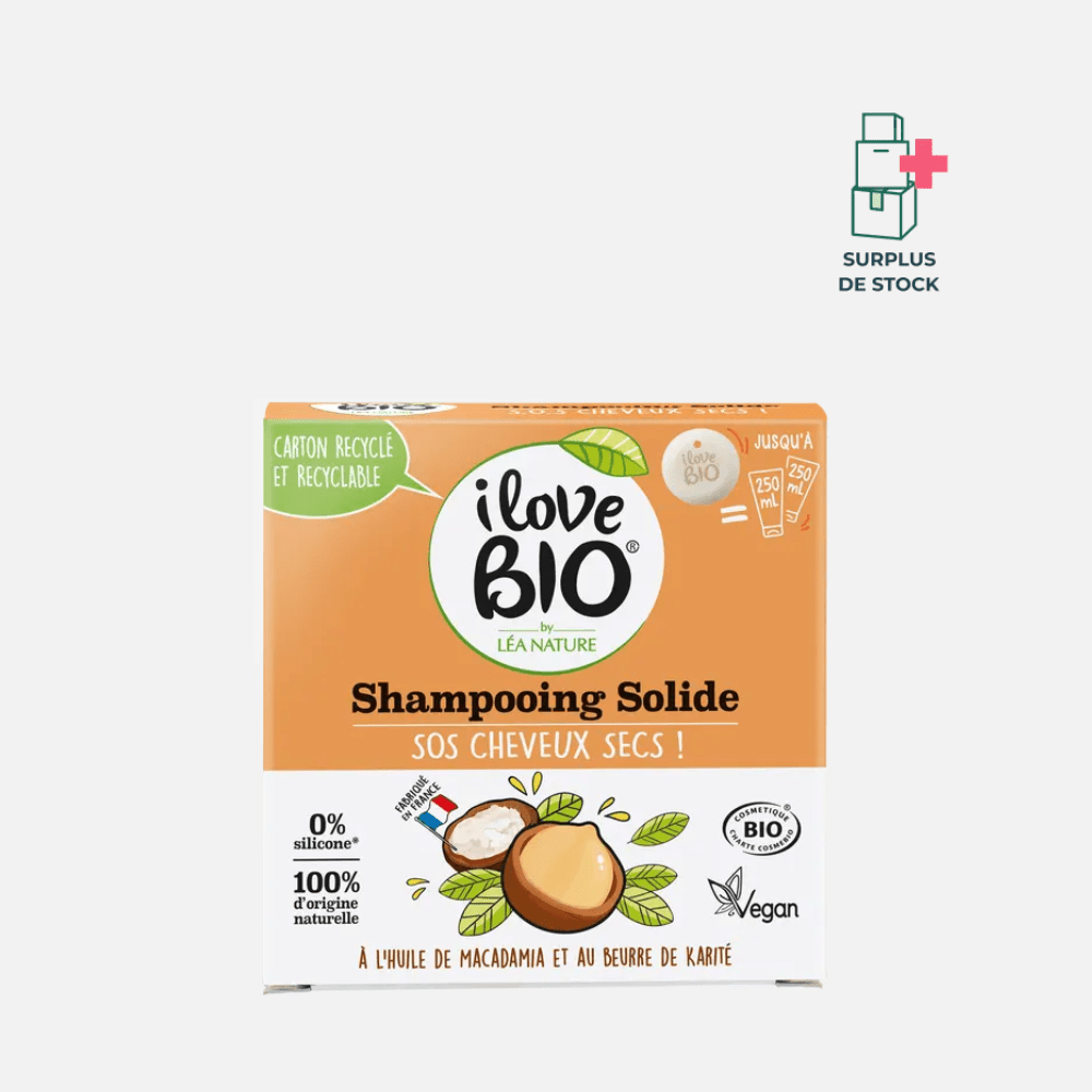 Shampooing solide SOS cheveux secs Soin Capillaire I LOVE BIO 65 g 