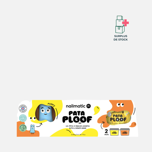 Coffret Pâtes à modeler lavantes orange et jaune avec Ploofy Soin enfant NAILMATIC Coffret pour le bain 