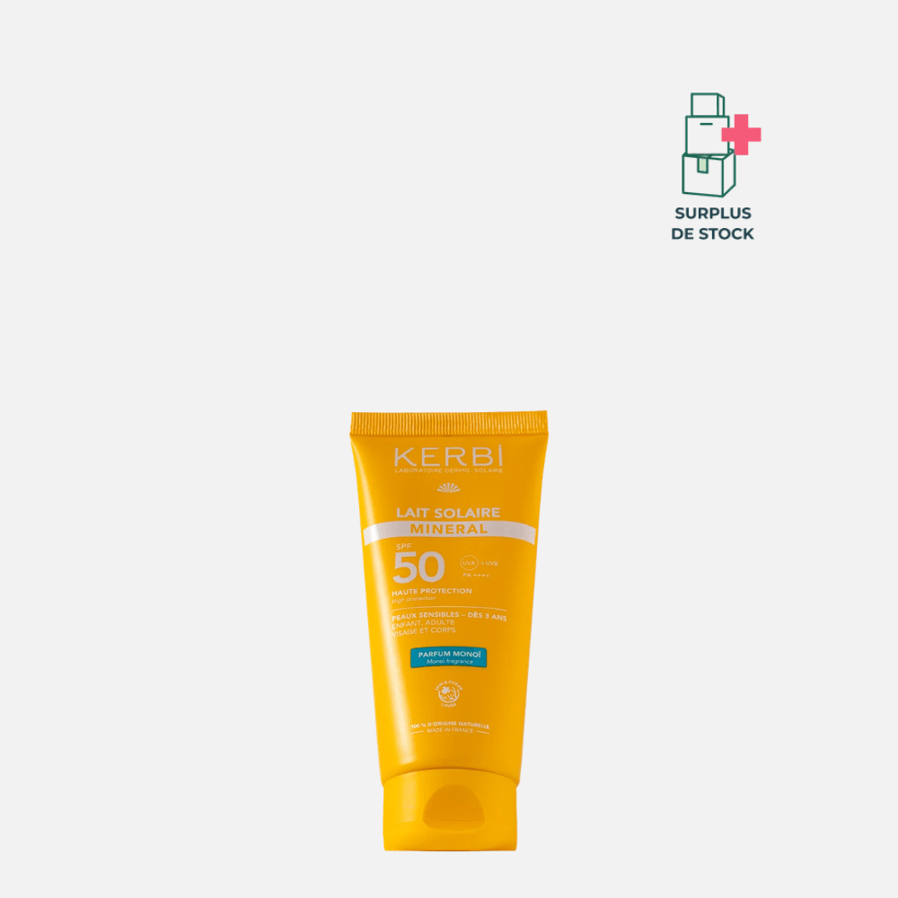 Lait solaire minéral SPF 50 Soin solaire KERBI 50 g 