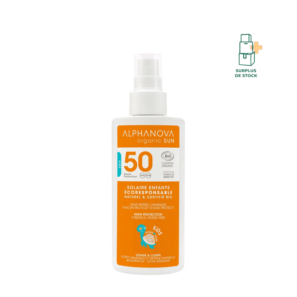 Crème solaire enfant certifiée bio SPF 50 Soin solaire ALPHANOVA 125 ml 
