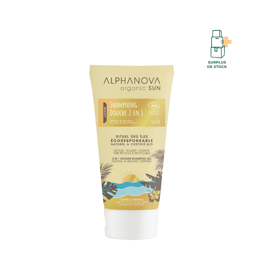 Shampoing douche certifié bio 2 en 1 Soin Capillaire ALPHANOVA 150 ml 