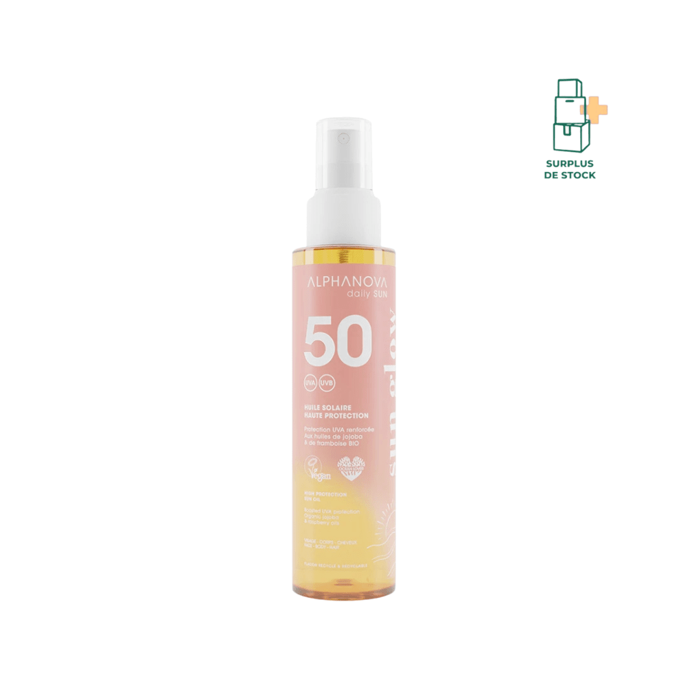 Huile solaire haute protection SPF 50 protection solaire ALPHANOVA 125 ml 