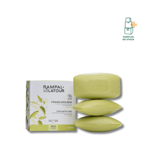 Savons surgras certifiés bio - Verveine - 3x150g savon RAMPAL LATOUR 3x150 g 